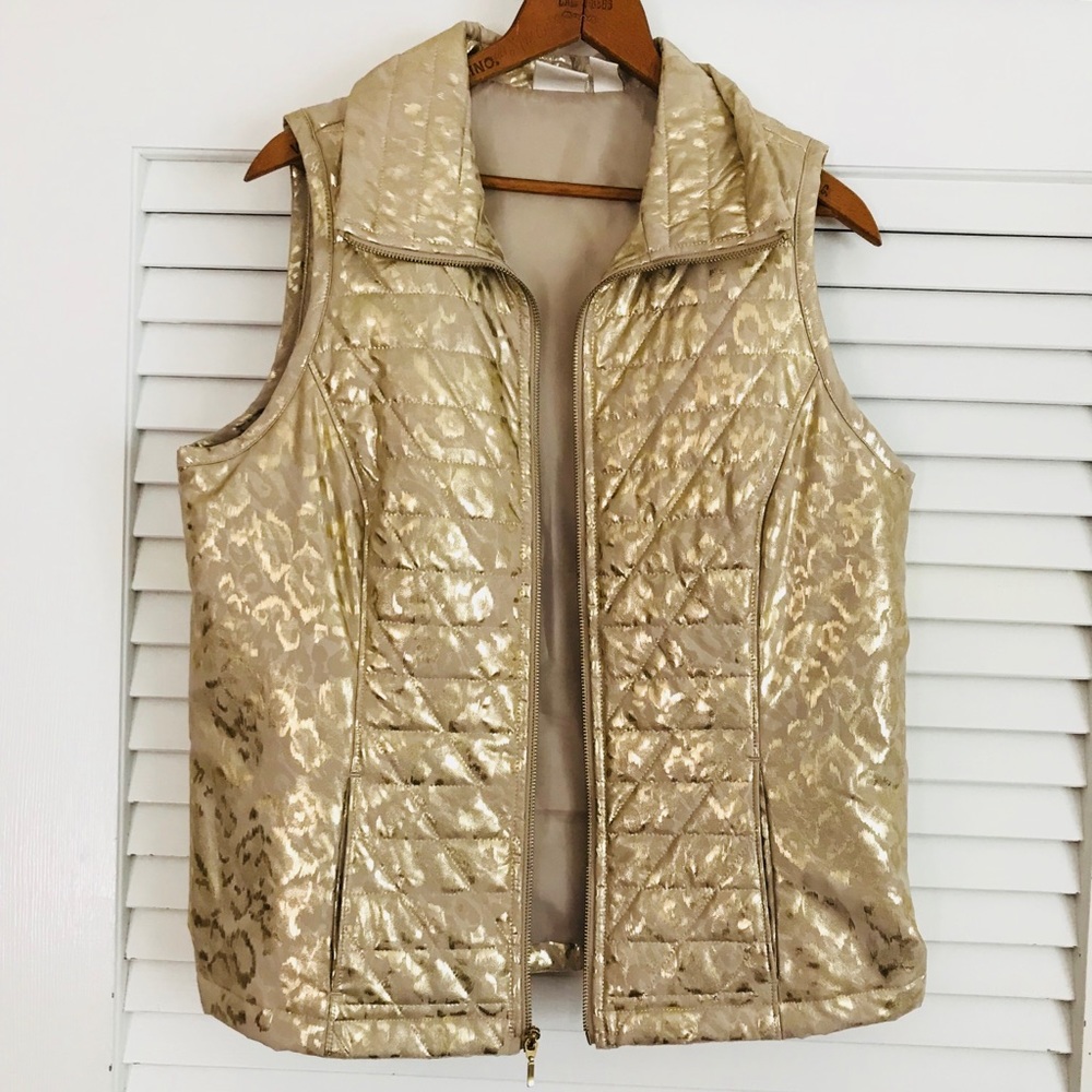 Gold tone vest